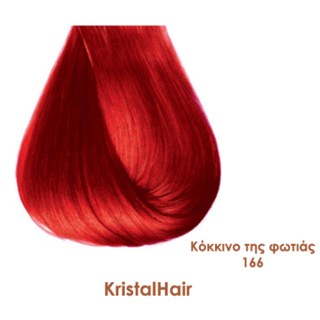 Βαφή μαλλιών contrast KristalHair κόκκινο φωτιάς 166