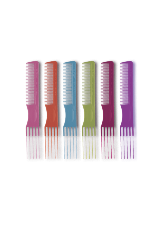 Χτένα eurostil πιρουνα μεταλλικη 03852 neon